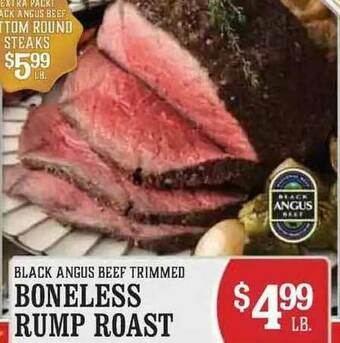 The Markets Black Angus Beef Trimmed Boneless Rump Roast offer