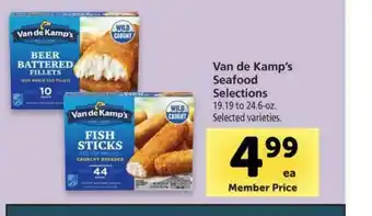 Vons Van De Kamp's Seafood Selections offer