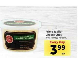 Vons Primo Taglio® Cheese Cups offer