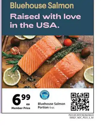 Vons Bluehouse Salmon Portion offer