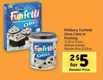 Vons Pillsbury Funfetti Oreo Cake Or Frosting offer