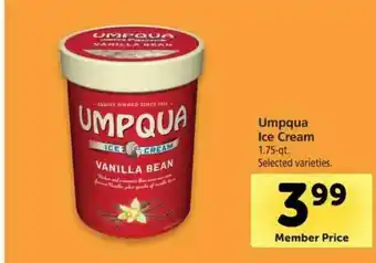 Vons Umpqua Ice Cream offer