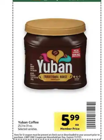 Vons Yuban Coffee offer