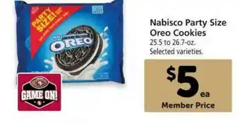 Vons Nabisco Party Size Oreo Cookies offer