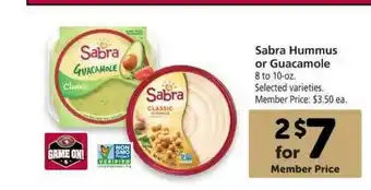 Vons Sabra Hummus Or Guacamole offer