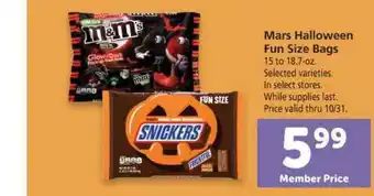 Vons Mars Halloween Fun Size Bags offer