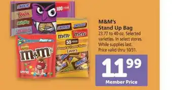 Vons M&M's Stand Up Bag offer
