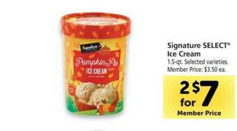 Vons Signature Select® Ice Cream offer