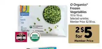Vons O Organics® Frozen Vegetables offer