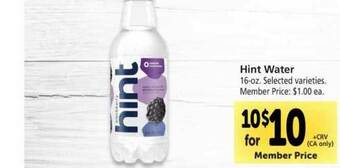 Vons Hint Water offer