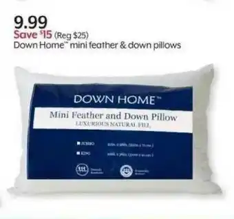 Bealls Down Home Mini Feather & Down Pillows offer
