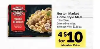 Vons Boston Market Home Style Meal offer