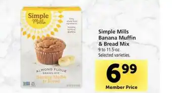 Vons Simple Mills Banana Muffin & Bread Mix offer