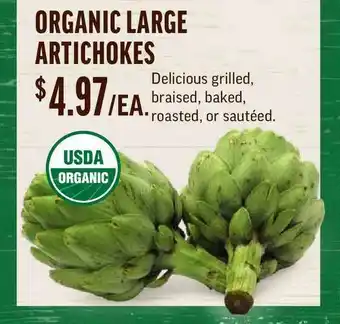 Central Market Organic Large Artichokes offer