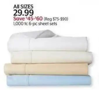 Bealls 1,000 Tc 6-Pc Sheet Sets offer