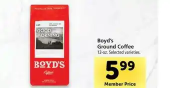 Vons Boyd's Ground Coffee offer