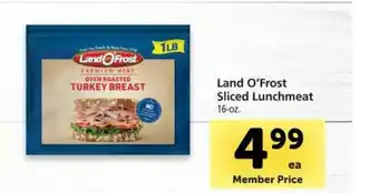 Vons Land O'Frost Sliced Lunchmeat offer