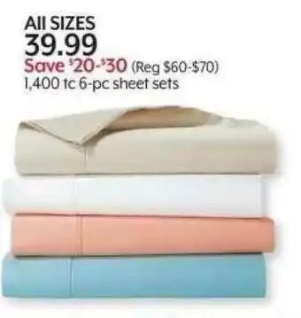 Bealls 1,400 Tc 6-Pc Sheet Sets offer