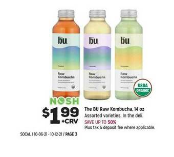 Grocery Outlet The BU Raw Kombucha offer