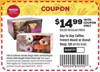 Grocery Outlet Day To Daty Coffee, French Roast Or Donut Shop offer