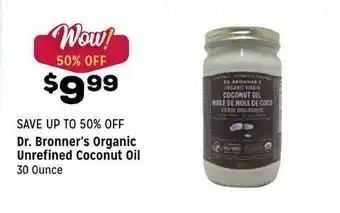 Grocery Outlet Dr. Bronner's Organic Unrefined Coconut Oil offer