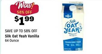 Grocery Outlet Silk Oat Yeah Vanilla offer