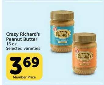 Pavilions Crazy Richard's Peanut Butter offer