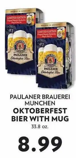 Pailaner Brauerei Munchen Oktoberfest Bier With Mug