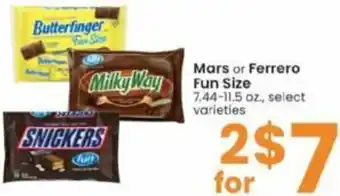 Albertsons Mars Or Ferrero Fun Size offer