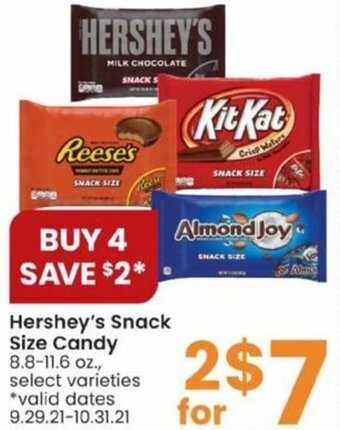 Albertsons Hershey's Snack Size Candy offer
