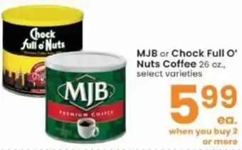 Albertsons MJB Or Chock Full O' Nuts Coffee 26 oz offer