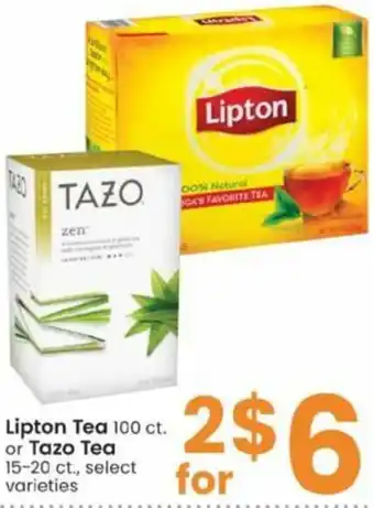 Albertsons Lipton Tea Or Tazo Tea offer