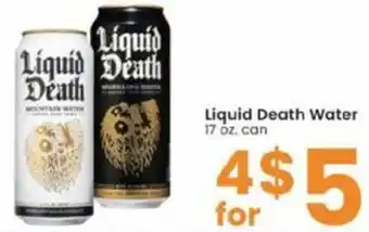 Albertsons Liquid Death Water 17 oz offer
