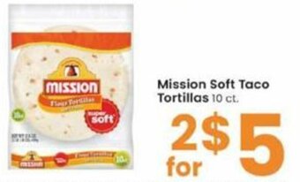 Albertsons Mission Soft Taco Tortillas offer
