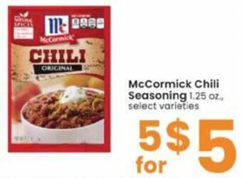 Albertsons McCormick Chili Seasoning 1.25 oz offer