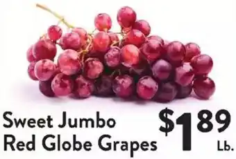 Sweet Jumbo Red Globe Grapes