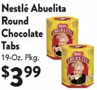 Compare Foods Nestlé Abuelita Round Chocolate Tabs offer