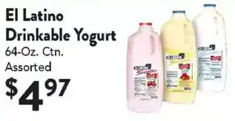 Compare Foods El Latino Drinkable Yogurt offer