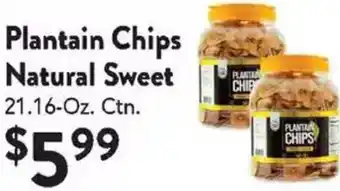 Plantain Chips Natural Sweet