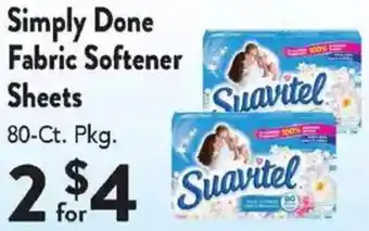 Compare Foods Simply Done Fabric Softener Sheets offer