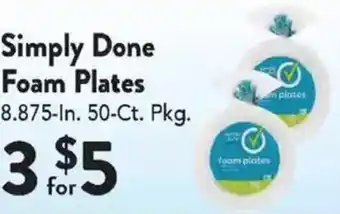 Compare Foods Simply Done Foam Plates offer