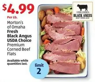 Aldi Morton's of Omaha Fresh Black Angus offer