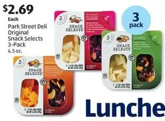 Aldi Park Street Deli Original Snack Selects 3-Pack offer