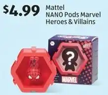 Aldi Mattel NANO Pods Marvel Heroes & Villains offer