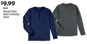 Aldi Royal Class Men's Henley Shirt offer