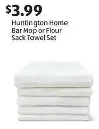 Aldi Huntington Home Bar Mop or Flour Sack Towel Set offer