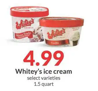 Hy-Vee Whitey's Ice Cream offer