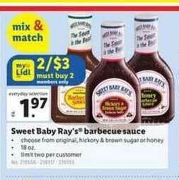 Lidl Sweet Baby Ray's® Barbecue Sauce offer