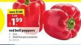 Lidl Red Bell Peppers offer