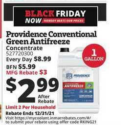 Rural King Providence Conventional Green Antifreeze offer